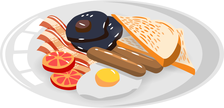 Full English Breakfast png graphic clipart design