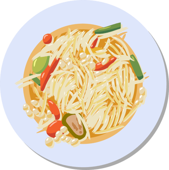 Papaya salad png graphic clipart design