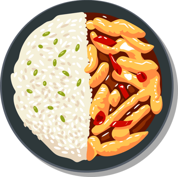 Panang Pork with Rice png
