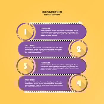 Infographic with 4 steps, process or options. vector