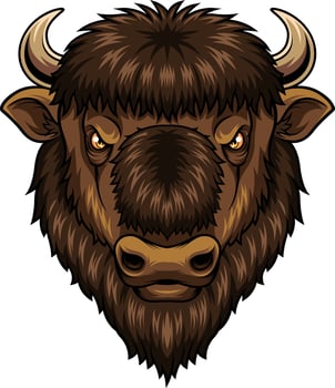 Bison Head Mascot vector