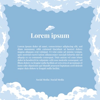 Cherry Blossom frame illustration social media template, social media post, social media banner vector
