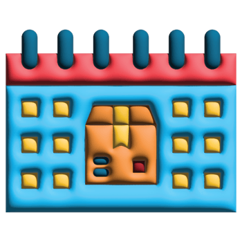 3D illustration calendar in logistic png