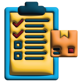 3D illustration clipboard in logistic png