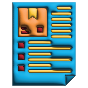 3D illustration description in logistic png