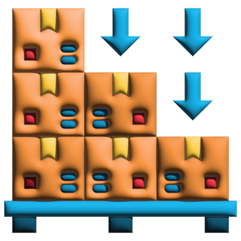 3D illustration pollet in logistic png