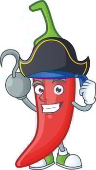 Red chili cartoon character vector