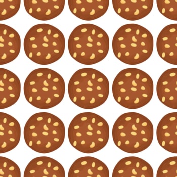 Pattern homemade cookie different taste in pastry biscuit vector