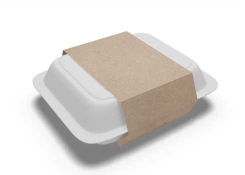 Food box paper craft mockup png