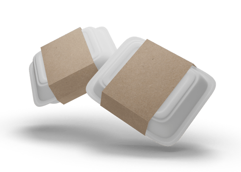 Food box paper craft mockup png