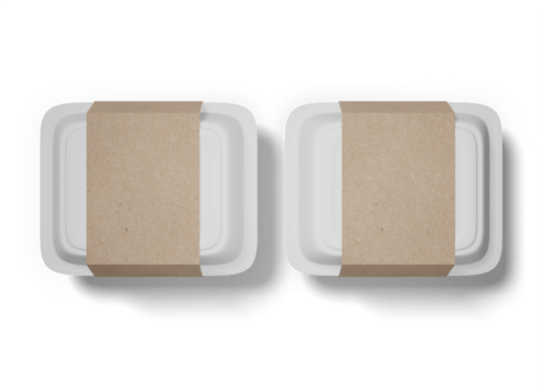 Food box paper craft mockup png