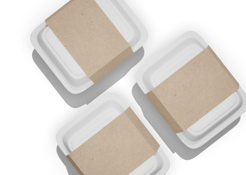 Food box packaging mockup png