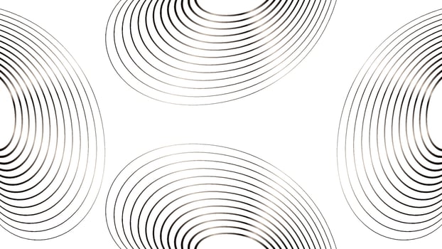 Golden arch line pattern on a white background. Abstract background design template vector