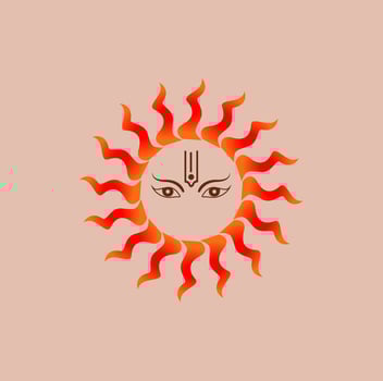 Lord Sun Face vector icon. Sun face icon.