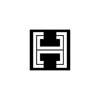 H company name initial letters icon. H monogram. vector