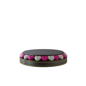 Happy Valentine's day Podium Product display 3d Illustration png