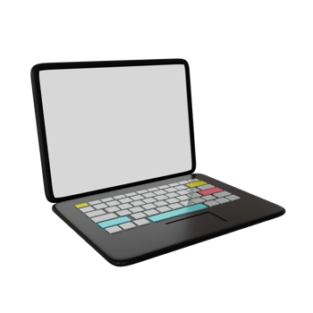 Laptop Isolated on transparent background PNG File