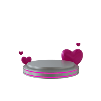 Happy Valentine's Podium Product display 3d Illustration png