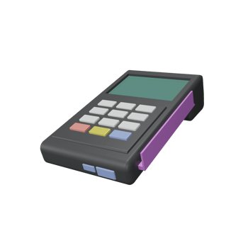 Debit Machine Isolated on transparent background PNG File