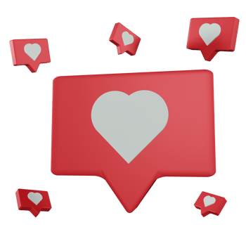 Likes Isolated on transparent background PNG File
