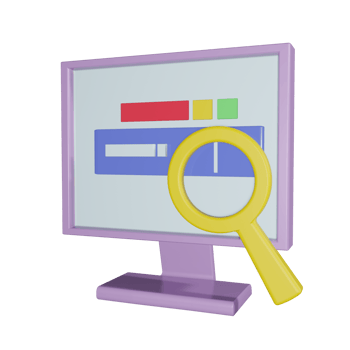 Analysis market Isolated on transparent background PNG File