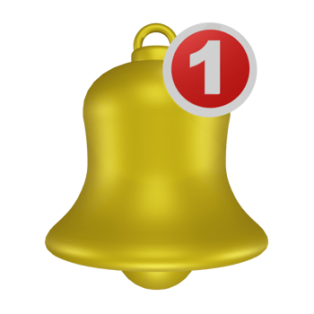 Notification icon Isolated on transparent background PNG File