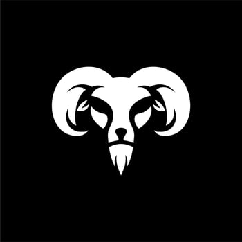 ram head face illustration creative design vector