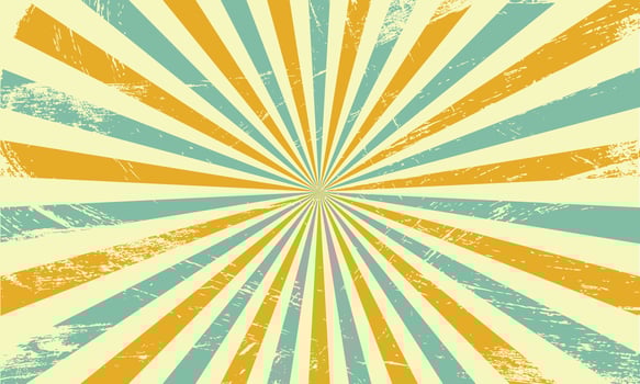 sunburst vintage horizontal background. Retro background with rays or stripes in the center vector