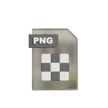 File Format on Transparent Background 3d illustration png