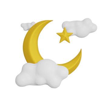 Ramadan eid al fitr on Transparent Background 3d illustration png