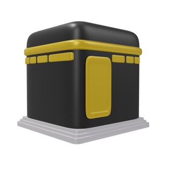 Kaaba Ramadan eid al fitr on Transparent Background 3d illustration png