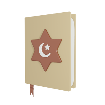 Al-Qur'an Ramadan eid al fitr on Transparent Background 3d illustration png