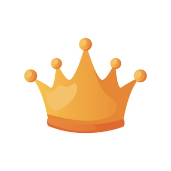 Cute gold royal king, queen crown. Princess diadem. Royal crowning headdress for Monarch. Baby shower invitation. It's a girl. Hello baby celebration, holiday, event. Banner, flyer. Cartoon vector