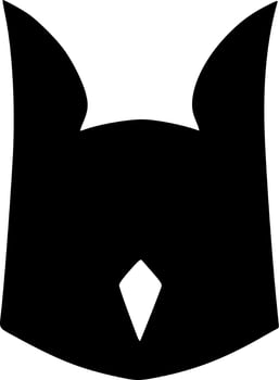 black and white of evil shape vector