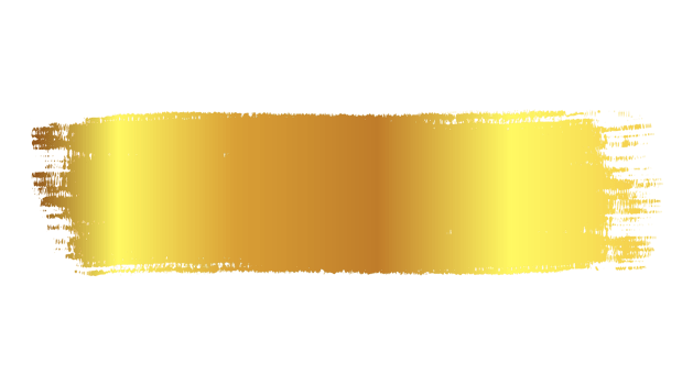 Gold brush stroke isolated png