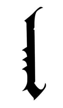Medieval gothic letter vector