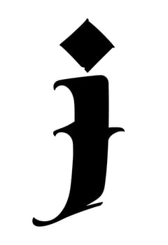 Medieval gothic letter vector