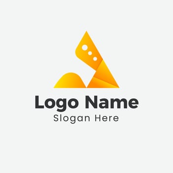 Gradient A letter logo, colorful A logo, Vector logo letter A design template