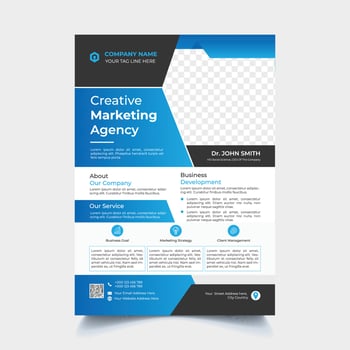 Modern Digital Marketing Agency Flyer Template Design, Corporate Business Flyer Design. vector