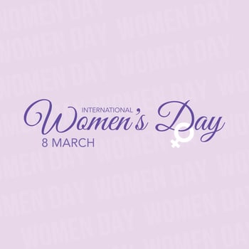 International women day post, with typography style, illustration vector