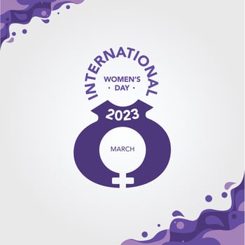 PrintInternational women day post, with typography style, illustration vector
