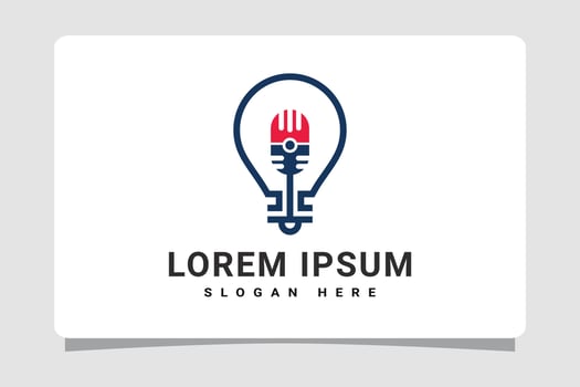 Modern Smart Podcast Logo Template Design Inspiration vector