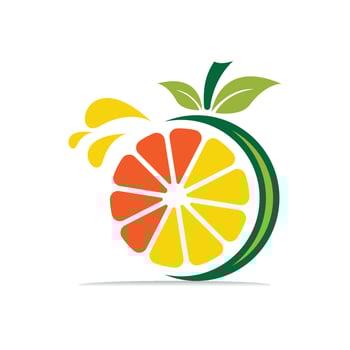 Orange logo design vector icon