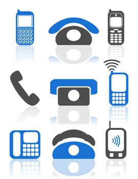 Set of icons phone. A vector illustration