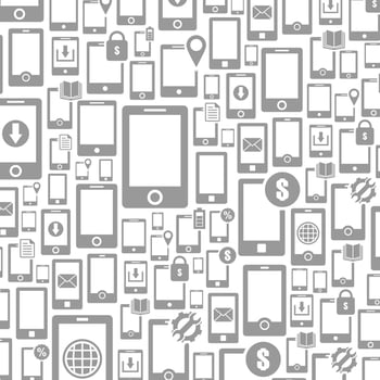 Background made of phone. A vector illustration