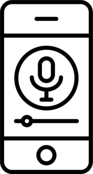 Mobile Record Vector Icon
