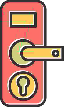 Door Lock Vector Icon
