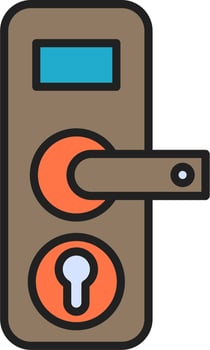 Door Lock Vector Icon