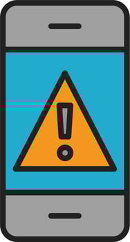 Mobile Alert Vector Icon