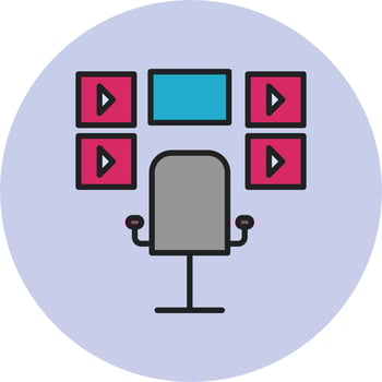 Surveillance Room Vector Icon